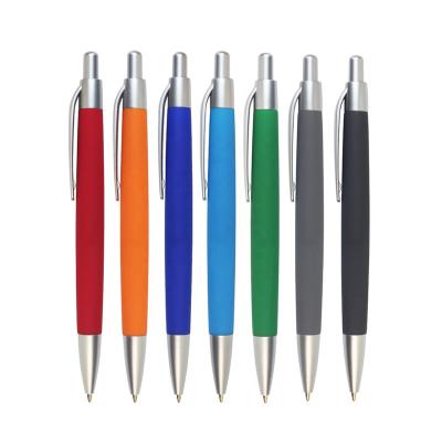 China Eco - Friendly Promotional Cheap Assorted Colors Plastic Ball Pen With Customized Logo for sale