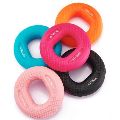 China Olive Shaped Fitness Equipment Silicone Grip Circle Forming Hard Strength Gymnastic Hand Grips for sale