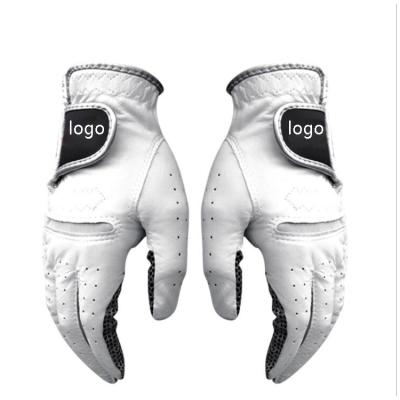 China Right and Left Hand Plain Goat Skin Leather Breathable Non-Slip Breathable Men's Golf Gloves for sale