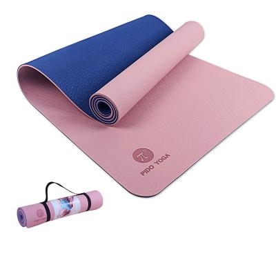 China Customized folding eco 0.8cm travel band fitness exercise cleaner non-slip cleaner natural rubber printed yoga mat for sale