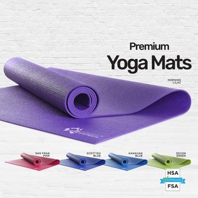 China Wholesale high quality 6mm eco-friendly non-slip pvc foldable pilates yoga custom mat for sale