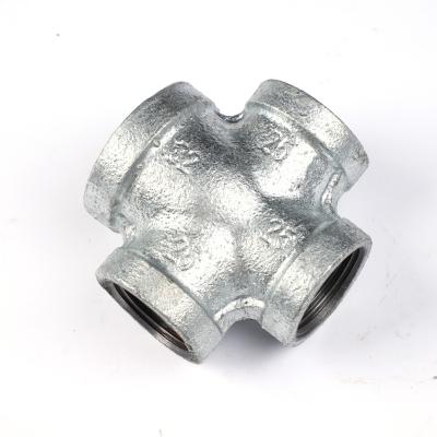 China High Quality Eco-friendly Manufacturer Galvanized Malleable Iron Cross Malleable Iron Reducing Pipe Fittings High Performance for sale