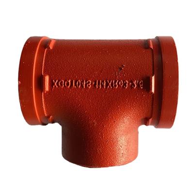 China 100x65 eco-friendly fitting 200 mech tee-grooved fittings NB: grooved coupling reducing threaded mechanical mechanical tee for sale