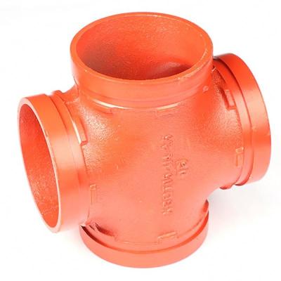 China Eco - Friendly Grooved Tee Ductile Iron Pipe Fitting Flexible Dismantling Ductile Iron Pipe Fittings for sale