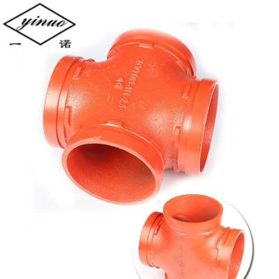 China Wholesale High Pressure Excellent Eco-friendly Material 4 Way Elbow Flanged Iron Pipe Fittings Malleable Iron Malleable Pipe Fitting for sale