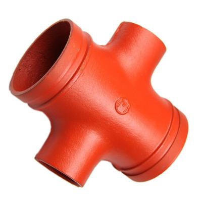 China Eco - Friendly Hose Made Fire Fighting Grooved Fittings Listed China Tee 4 Way Reducer Cross Over Reducer for sale