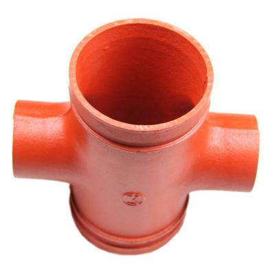 China Eco - Friendly Fire Fighting Fittings Listed China Grooved Pipe Fitting Common Above Four Way Reducer Cross Reducing Tee for sale