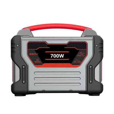 China 700W Outdoor Mobile Solar Powered Rechargeable Electric Generator System Storage Pack Wireless Charging Portable Power Station 220V for sale