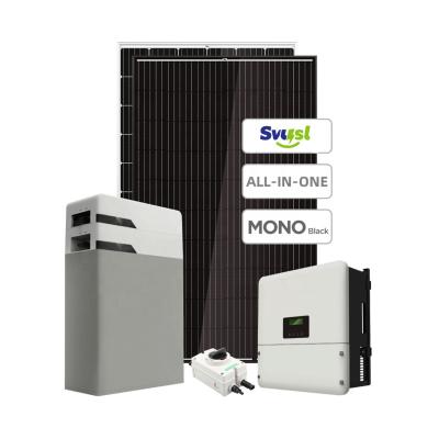 China Home Hybrid Solar Power System 3KW 5KW 10 KW 10Kva 10Kw Off Grid Photovoltaic System With Lithium Battery for sale