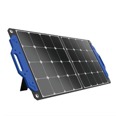 China Folding Solar Panel Dual USB 5V Mobile Power Battery Charger Foldable Outdoor Waterproof Solar 100W Bag Charger 53.6*118cm (Open) for sale