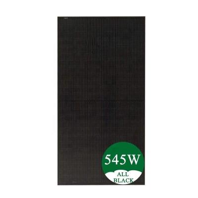 China Class A Full Solar Black Solar Panel 550W Europe Felt Solar Panels All Black Solar Panels for sale