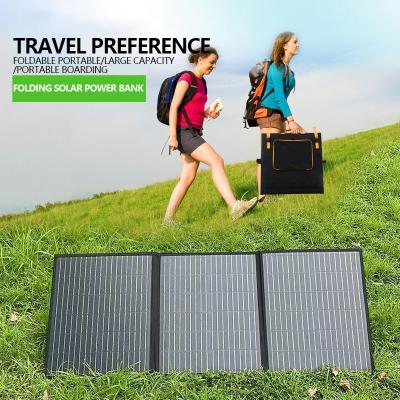 China Suitable for Solar Panel 120W Monocrystalline Flexible Portable Collapsible Folding Outdoor and Camping Solar Panel 182mmx182mm for sale