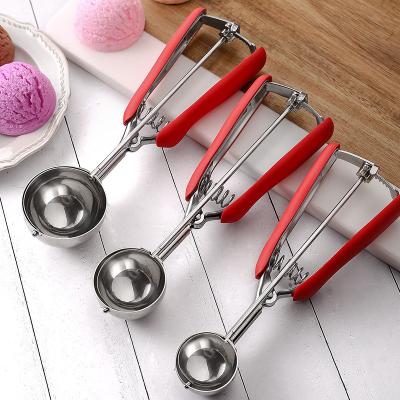 China Viable Hot Seller Eco-Friendly Ice Cream Scoop Cookie Scoop For Baking Stainless Steel 3pcs Ice Cream Scoop Set for sale