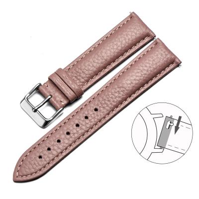 China Custom Leather Watch Band Quick Release Leather Strap Watch Strap for sale