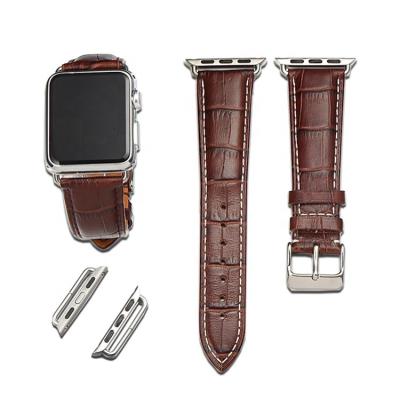 China 38mm 42mm Apple Watch Band Italian Leather Apple Watch Strap for sale