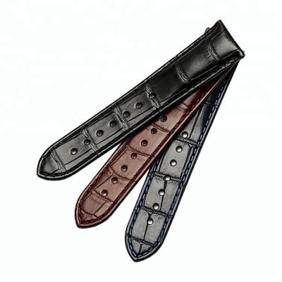 China Luxury Leather Crocodile Watch Bands Alligator Leather Watch Straps for sale