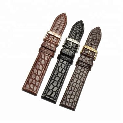 China China Factory Wholesale Crocodile Grain Enough Genuine Leather Watch Strap In Various Size for sale