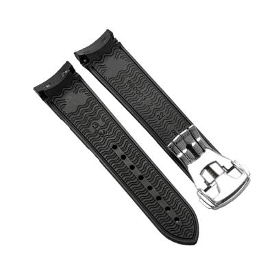 China Leather OH MY GOD Series Nature Silicone Rubber Watch Band Strap for sale