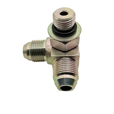 China energy & Pulling Steel Tube Fitting Elbow Fittings Hydraulic Tee Branch 3 Way Union Pipe Connector for sale