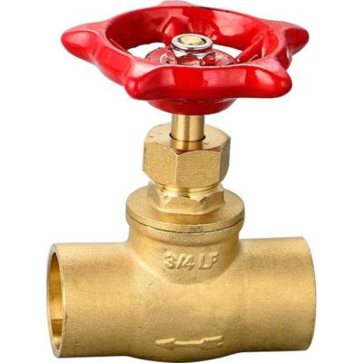 China Design Ball Valve Brass Gate Valve Stop C X C Hand Wheel 1/2