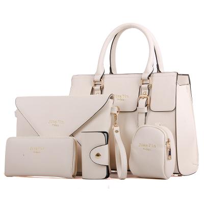 China 2021 Other Fashion PU Leather Wholesale Purses and Handbags Set 5 Pieces Large Main Tote Bags For Women Shipping for sale