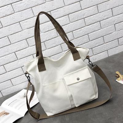 China Fashion Design Universal Canvas Tote Bag For Women All-match Ladies Messenger Bags Harajuku Hand Bag For School Girls for sale