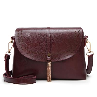 China Wholesale Custom Luxury Leather Shell Bag Tassel Fashion Handbags For Ladies Cross - Body Sling PU RTS Messenger Bag for sale