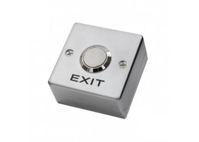 China European Standard SPDT Push Button To Exit , 53 * 53mm Door Release Push Button Zinc Alloy Panel for sale