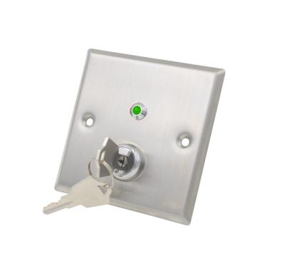 China Anti - Vandal  Momentary Key Switch With Led Indicator Strong Stainless Steel Plate for sale