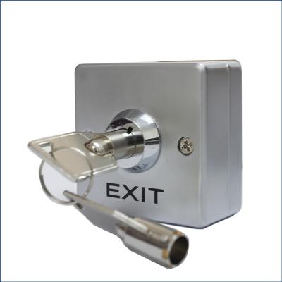 China Single Pole Double Throw Keyed Momentary Switch，53 * 53mm Key switch Zinc Alloy Panel for sale