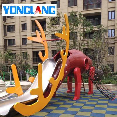 China Mall YL-DZ0008 Customized Outdoor Park Children Playground Equipment Stainless Steel Slide for sale