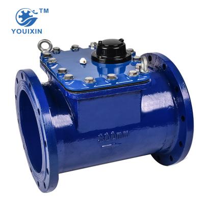 China Iron Body 10 Inch Flanged Woltman Turbine Water Meter Large Flow Rate for sale