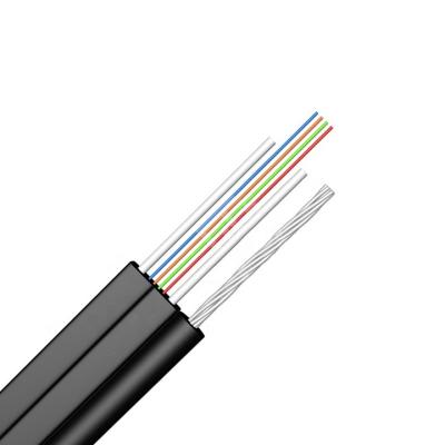 China Outdoor FTTH FTTB FTTX Network Single Core G652/G655/G657 1/2/4 Core Outdoor ftth Fiber Optic Drop Cable GALVANIZED Stranded Steel Wire Telecommunication for sale