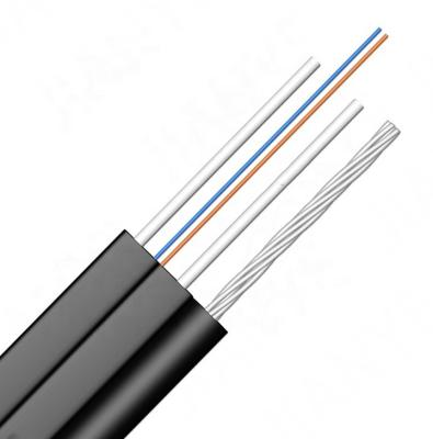 China High quality best price FTTH FTTB FTTX network singlemode 2F 1 core ftth drop cable GALVANIZED steel wire stranded telecom for sale