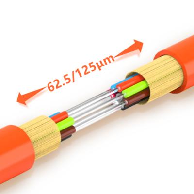 China MM Multimode Multicore Cable Telecom Communication Indoor Fiber Optic 62.5/125 Gjfjv Unshielded Cable for sale