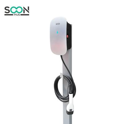 China Ev Charging Station Factory Made Wallmount Type - 2 7kW Ev Fast Car Charging Wallbox Integrated EV Charging Station for sale