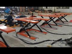 Low-Profile Powered Lift Table E Shape For Warehouse