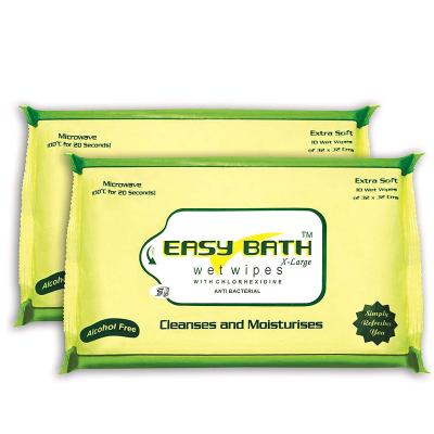 China Cleaning pH Balanced No Rinse Body Cleaning Towelettes OEM Patient Bed Bath Cloth for sale