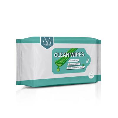 China Hefei Erwei Wet Cleaning Cloths Manufacturer Super Moist Pure Water 20pcs OEM Cleaning Wet Cloths OEM With Custom Logo for sale