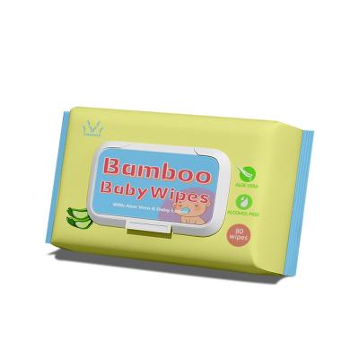 China SKIN CARE Eco-Friendly Feature pH Balanced Organic Bamboo Baby Wet Wipes for sale