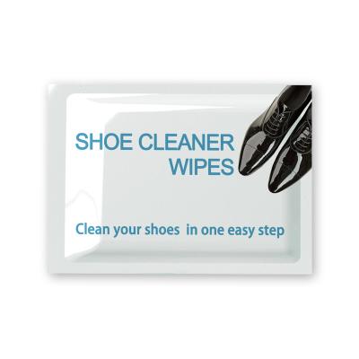 China Cleaning Individually Wrapped 100% Organic Cotton Material Shoes Cleaning Damp Wipes for sale