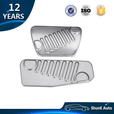 China High Quality Brake Pedal Pad Cover Stainless Steel Car Pedal Covers Brake Pedal Pad Cover For Cowboy JL 2018 for sale