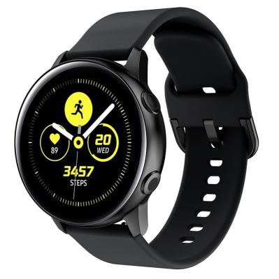 China Rubber Watch Bands For Samsung Galaxy Watch Active Soft Silicone Sports Bands Compatible Galaxy Active Replacement Wrist Strap for sale