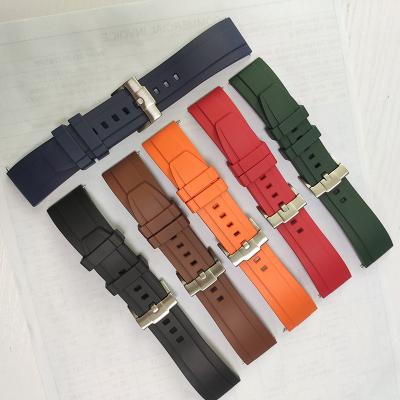 China Water Resistant Sport Band 20mm 22mm Sizes Colors Quick Release Band Silicone Rubber Watch Band for sale