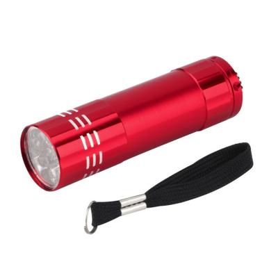 China White Light Emergency 9 LED 3 AAA Battery Aluminum Alloy Small Mini Flashlight for sale