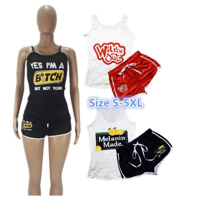 China Wholesale QUICK DRY Plus Size 2 Piece Women Clothing Set Summer Sports Gym Womens 5XL Shorts Casual Two Piece Set for sale