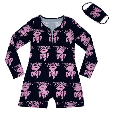 China Custom hot sale birthday drip onesie designer onesie QUICK DRY long sleeve zodiac onesie for women for sale