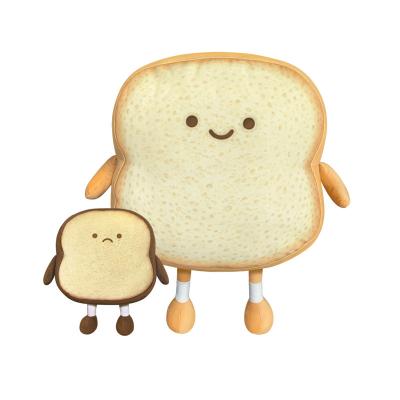 China New 2022 Cute Stuffed Plush Toy Toast Bread Pillow Burnt by Roasting or Baking Soft Plush Butter Bread Pillow Gift for Kids for sale