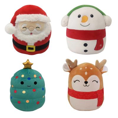 China Cute Christmas Plush Stuffed Toys Santa Claus Snowman Elk Tree Elk Stuffed Doll Hot Creative Christmas Kids Toys for sale