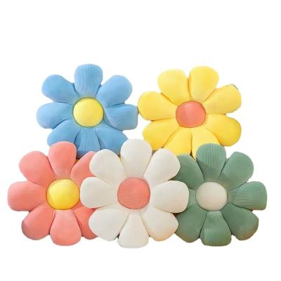 China Newest Anti-Static Custom Daisy Flower Seat Cushion Cute Flower Shape Tile Soft Stuffed Plus Flowers for sale